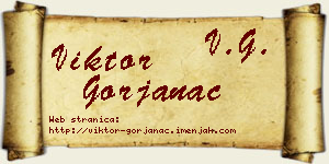 Viktor Gorjanac vizit kartica